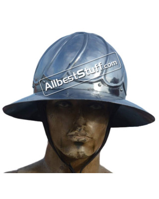Medieval Burgundian 15th Century kettle hat Steel Helmet